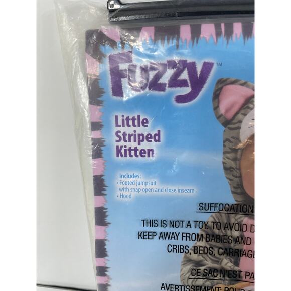 Fun World Fuzzy Little Striped Kitten Infant Halloween Costume Size Large 12-24M - Picture 3 of 7